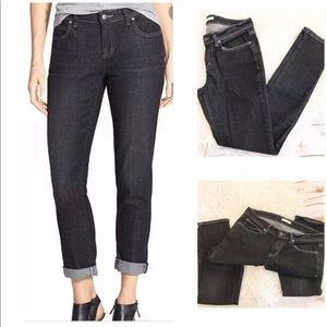 Eileen Fisher Black Stretch Straight Leg Jeans